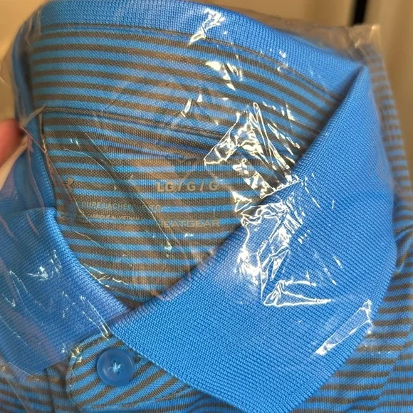 Under Armour heat gear blue and gray polo size large loose fit - Picture 2 of 5